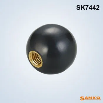 Ball Shaped Brass Insert Knob with Threaded Insert (HK-100202)
